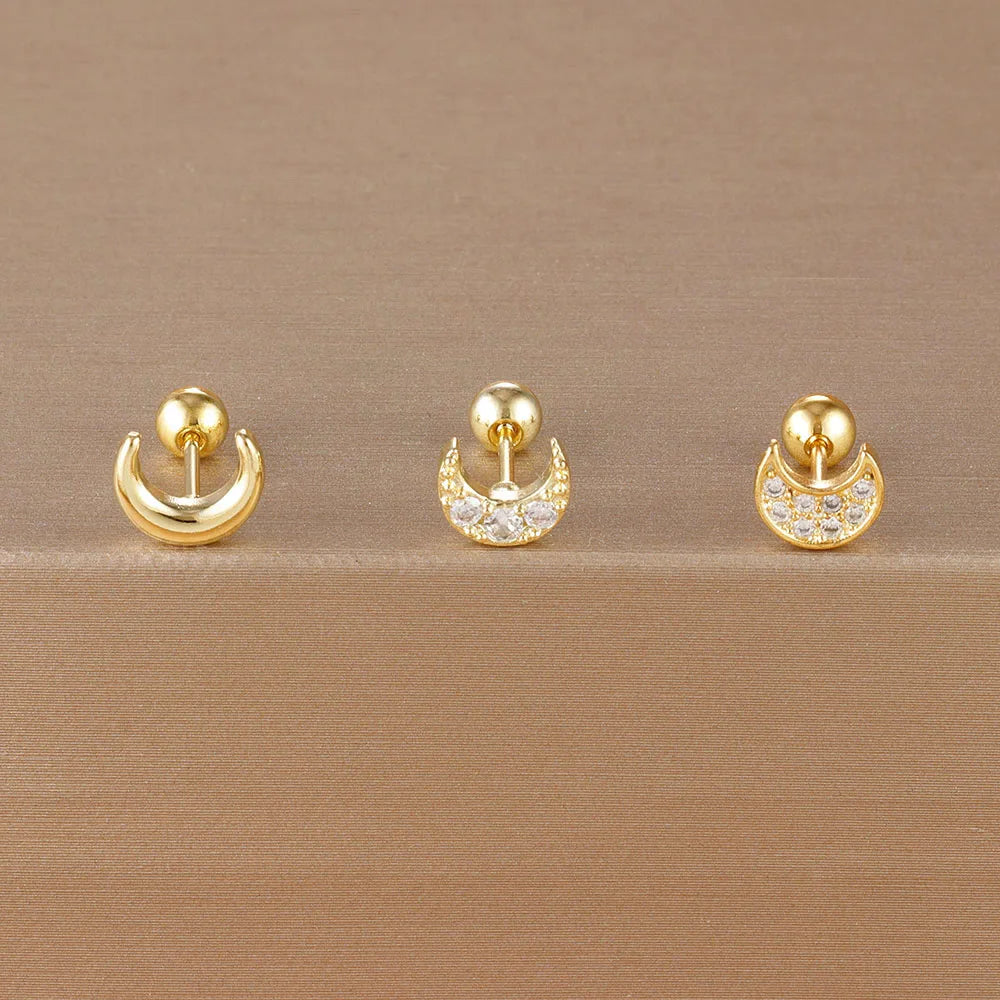 3PCS Crown Stud Earring Set for Women